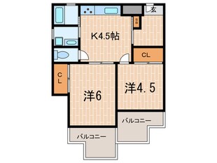 ヴィラ芦屋Ｂ棟の物件間取画像